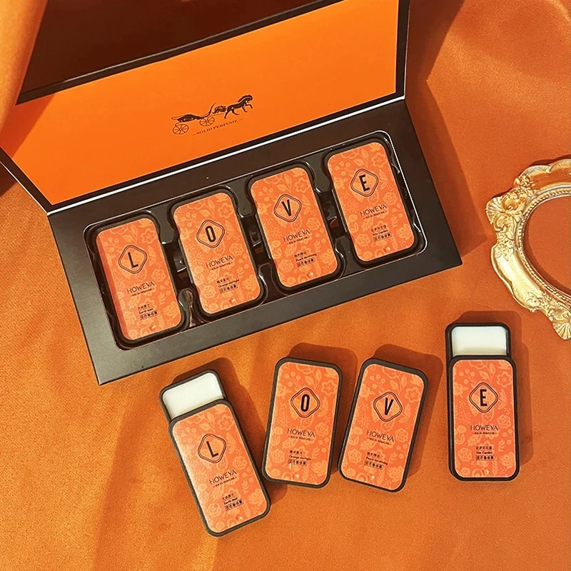 Perfume Fragrance Samples - Ensemble de 4 parfums solides, senteurs