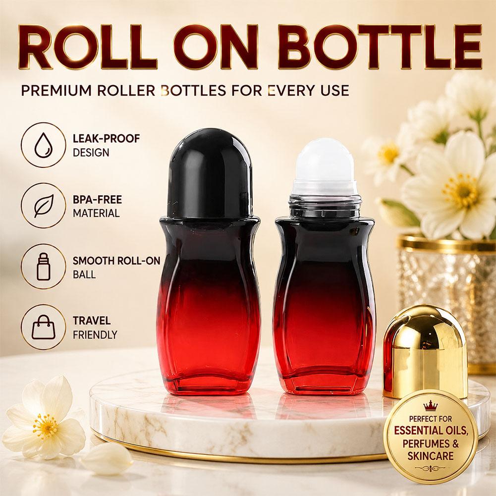 Attar Oil Roll On - Flacon roll-on en verre épais amélioré,