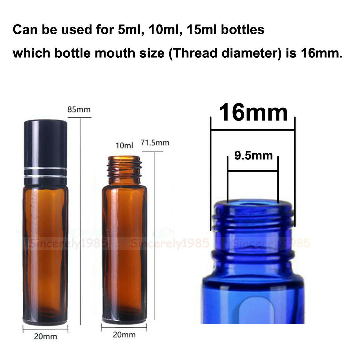 10X Bouchons en bois de noyer  - Attar Oil Roll On avis et prix